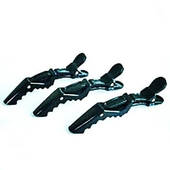 IZA Klipsy fryzjerskie z ząbkami krokodyle czarne - 6 szt. 1