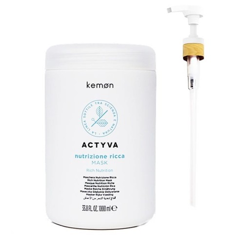 Kemon Actyva Nutrizione Ricca maska 1000ml nawilża suche włosy 1