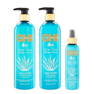 CHI Aloe Vera Curl Set szampon 340ml +odżywka 340ml +leave-In 177ml