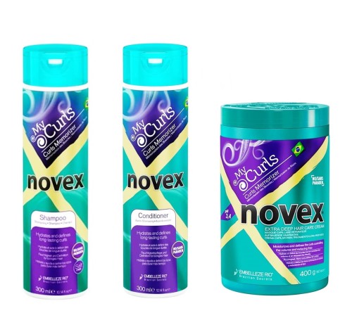 Novex My Curls szampon + odżywka + maska włos kręcony 1