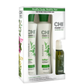 CHI Power Plus Set szampon + odżywka + leave-in wzmacnjający 1