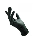 Rękawiczki nitrylowe bezpudrowe czarne 100 szt. L