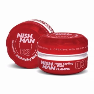 Nishman Styling Wax 03 FLAMING pomada średnie utrwalenie red 150ml 