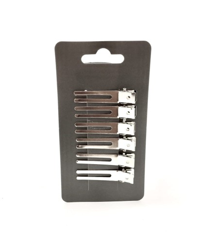 IZA 30939/6 Klipsy fryzjerskie metalowe podwójne 4,5cm 6szt. 1