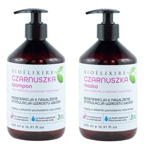 Bioelixire Czarnuszka szampon + maska 2x500ml 1