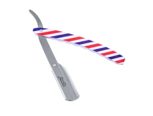 Poniks FB021 brzytwa metalowa barberska w paski 1