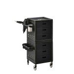 CERIOTTI MY wózek fryzjerski na 6 szuflad czarny