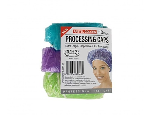 Poniks EC057 jednorazowy czepek fryzjerski kolorowy 10 szt.  1