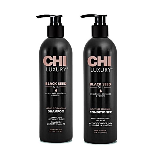 CHI Luxury Black Seed zestaw szampon 739ml + odżywka 739ml 1
