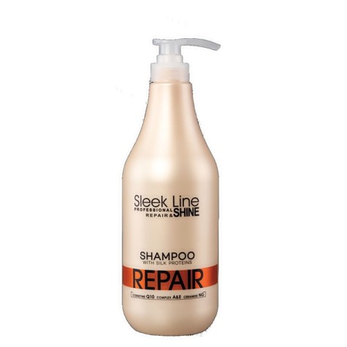 Stapiz Sleek Line Q10 Repair szampon do włosów zniszczonych 1000ml 1