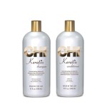 CHI Keratin Gold zestaw szampon + odżywka 2x946ml