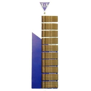 IZA 315/100 wsuwki karbowane z kulkami brązowe 5cm 100 szt.