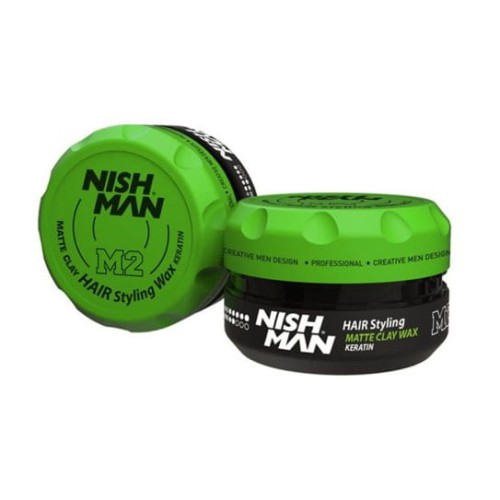 Nishman M2 Matte Clay Styling Wax Keratin Glinka do włosów 100ml 1