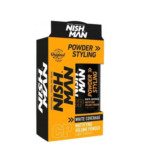 Nishman CP White Coverage puder przyciemniający siwe włosy 20g 1