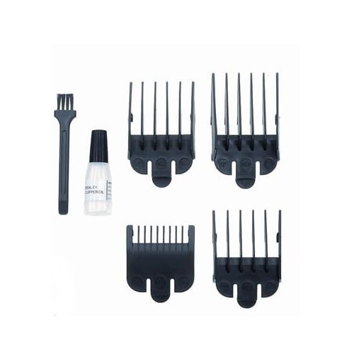 WAHL Professional zestaw nasadki do Magic Clip, Senior 3mm, 6mm, 10mm, 13mm oliwka szczoteczka 1