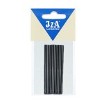IzA 007/12 wsuwki proste bez kulek czarne 7cm - 12szt.