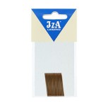 IzA 014/12 wsuwki proste krótkie bez kulek brąz 4cm - 12 szt.