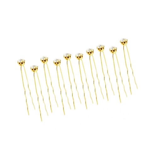 IzA KKG/10 kokówki szpilki karbowane z dżetem złote 10 sztuk 45mm 1