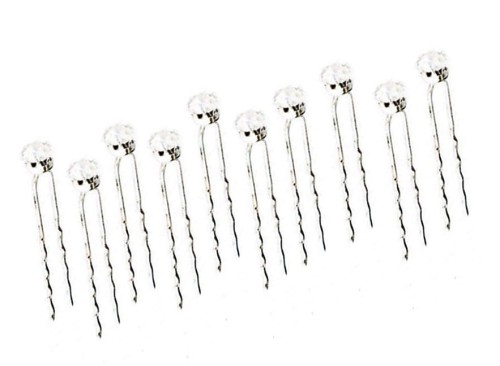 IzA KKS/10 kokówki szpilki karbowane z dżetem srebrne 10 sztuk 45mm 1