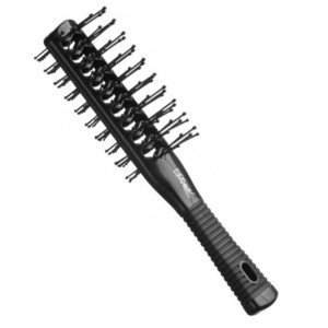 Eurostil dwustronna szczotka do krótkich włosów czarna