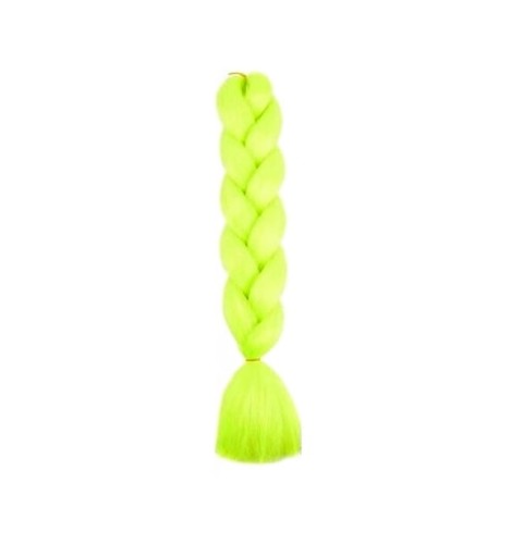 Włosy syntetyczne sztuczne do warkoczy upięć 60cm neonowy żółty 1