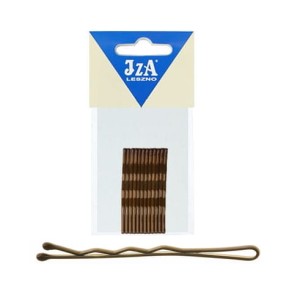 IZA 315/12 brązowe wsuwki karbowane 2 kulki 5cm - 12 szt.