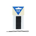 IZA 207/12 wsuwki karbowane bez kulek czarne 7cm - 12 szt. 1