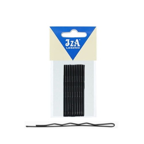 IZA 207/12 wsuwki karbowane bez kulek czarne 7cm - 12 szt. 1