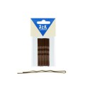 IZA 217/12 wsuwki karbowane bez kulek brązowe 7cm - 12 szt. 1