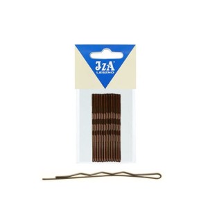 IZA 217/12 wsuwki karbowane bez kulek brązowe 7cm - 12 szt.