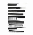 Eurostil 03928/99 zestaw grzebieni fryzjerskich czarne 1