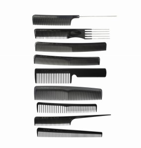 Eurostil 03928/99 zestaw grzebieni fryzjerskich czarne