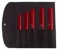 JRL Professional J002 Zestaw 5 czerwonych grzebieni z etui  1