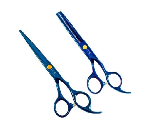 Fox Blue Rose nożyczki + degażowki fryzjerskie 6.0 1