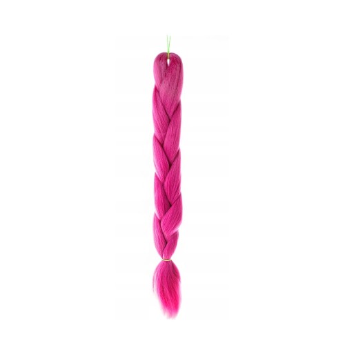 Włosy syntetyczne sztuczne do warkoczy upięć 60cm ciemny róż 1