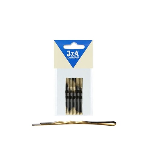 IZA 0602/12 wsuwki proste bez kulek czarno-złote 6cm 12szt. 1