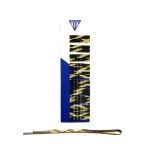 IZA 0602/100 wsuwki proste bez kulek czarno-złote 6cm 100szt. 