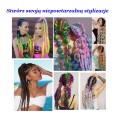 Włosy syntetyczne sztuczne do warkoczy upięć 60cm złoty blond 2