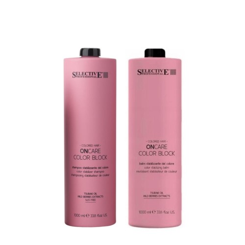 Selective OnCare Color Block szampon i odżywka 2x1000ml farbowane włosy  1