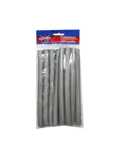 Ronney Papiloty do włosów elastyczne szare 10szt. 18mm 1