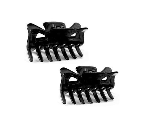 Klamra, spinka do włosów plastikowa czarna medium 2szt. 1