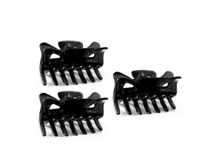 Klamra, spinka do włosów plastikowa 6cm czarna 3szt.