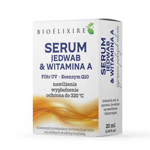 Bioelixire Serum Jedwab i Witamina A, Koenzym Q10, filtr UV 20ml 1