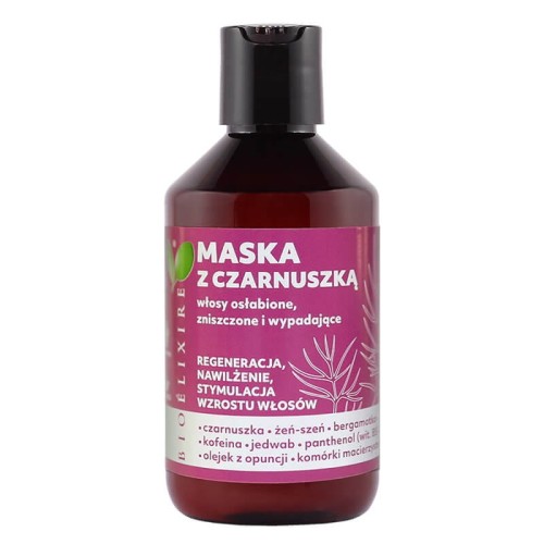 Bioelixire Czarnuszka maska regeneruje zniszczone włosy 300ml 1