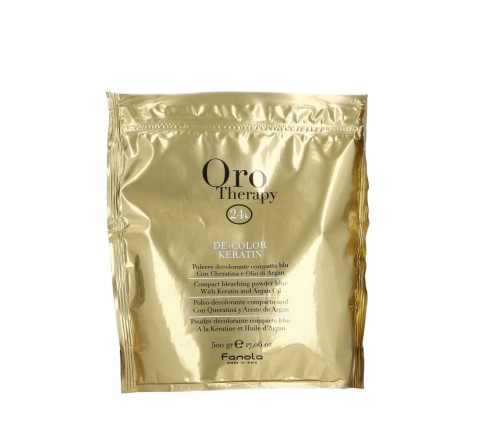 Fanola Oro Therapy De-Color Keratin Argan rozjaśniacz niebieski 500g 1