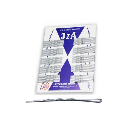 IZA 0608/100 wsuwki karbowane srebrne 6cm 100szt. 1