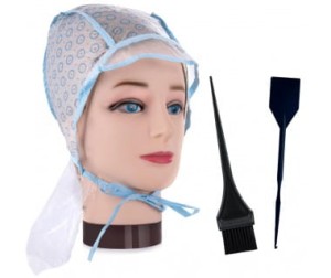 Czepek EC004 do pasemek wiązany z szydełkiem i pędzelkiem