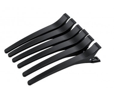 Poniks BKL011 klipsy gładkie plastikowe czarne 11,5cm 6szt. 1