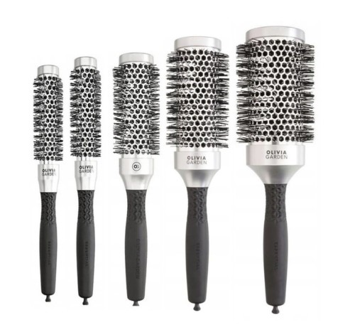 Olivia Garden Szczotka Blowout Classic Silver Set 5szt. 15-25-35-45-55mm  1