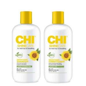 CHI Shine Care zestaw wygładzający szampon + odżywka 2x355ml